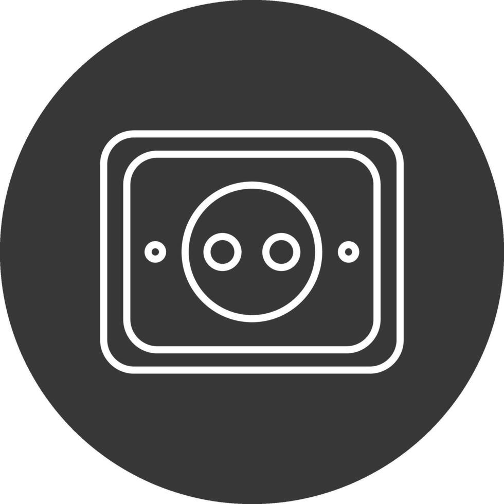 Socket Line Inverted Icon Design vector