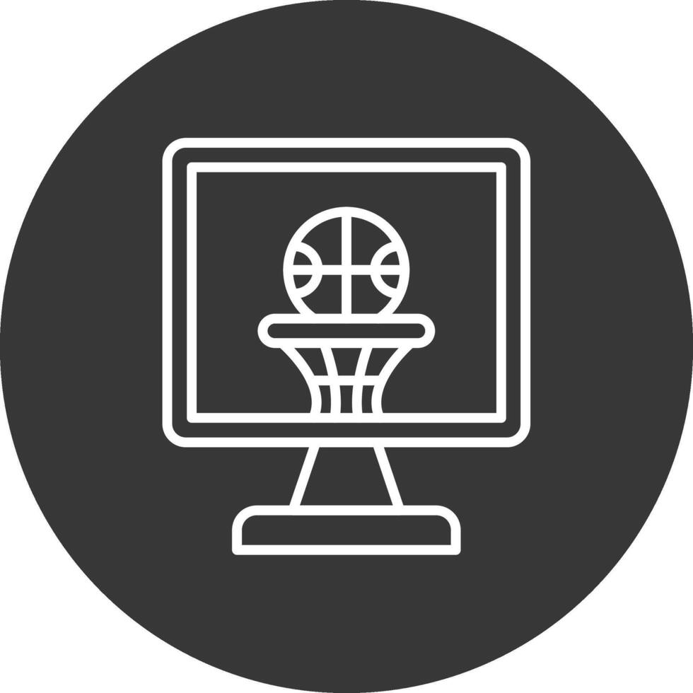 Basketball Line Inverted Icon Design vector