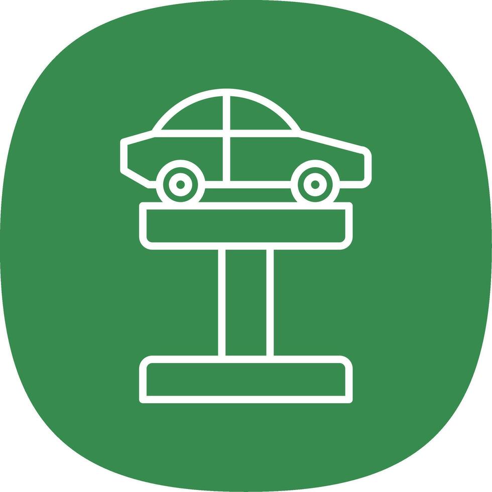 Car Jack Line Curve Icon Design vector