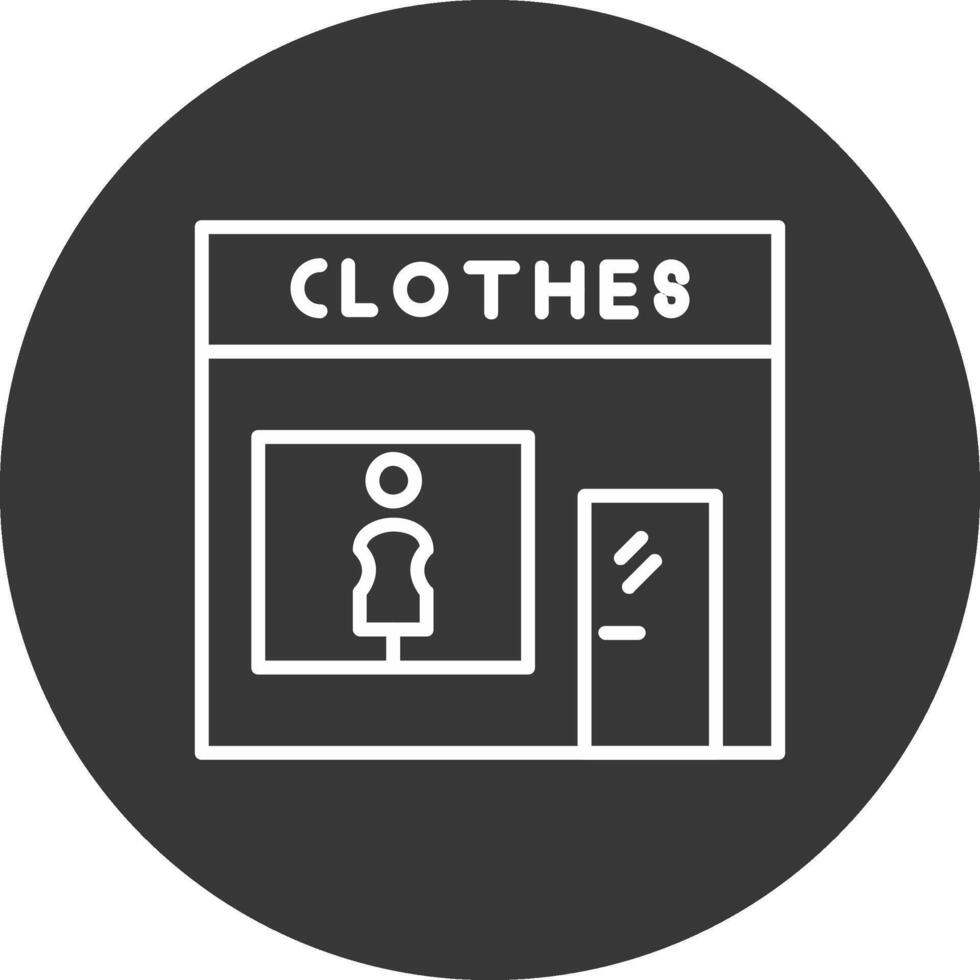 Fashion store Line Inverted Icon Design vector