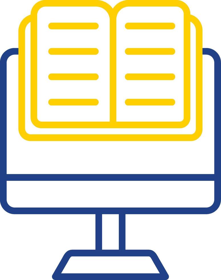 OnLine Two Colour Multi Circle Learning Line Two Colour Icon Design vector