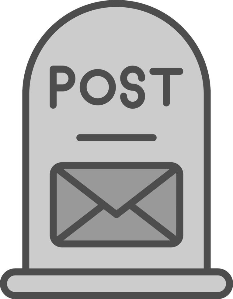 Post It Line Filled Greyscale Icon Design vector