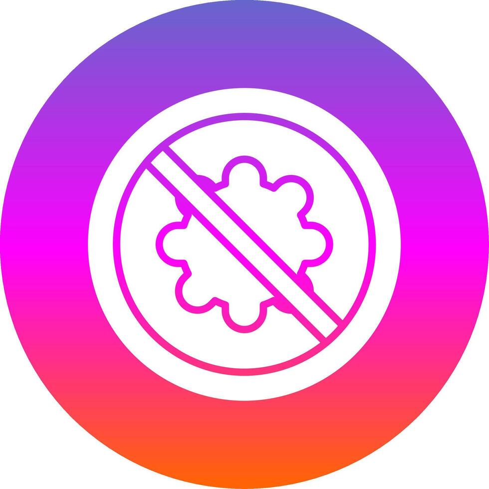 Safety Glyph Gradient Circle Icon Design vector