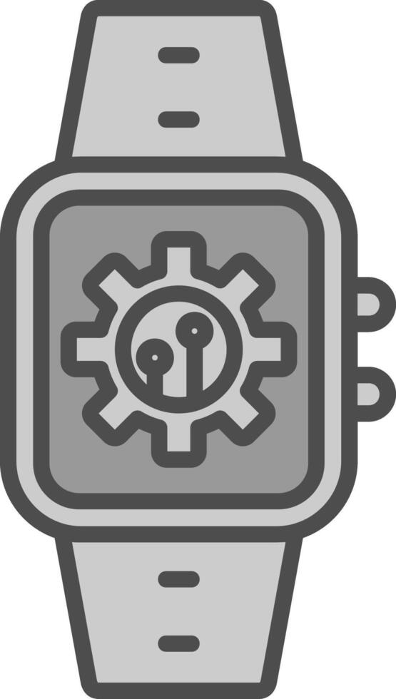 Settings Line Filled Greyscale Icon Design vector