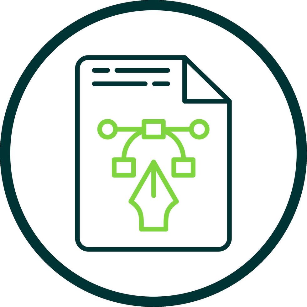 File Line Circle Icon Design vector