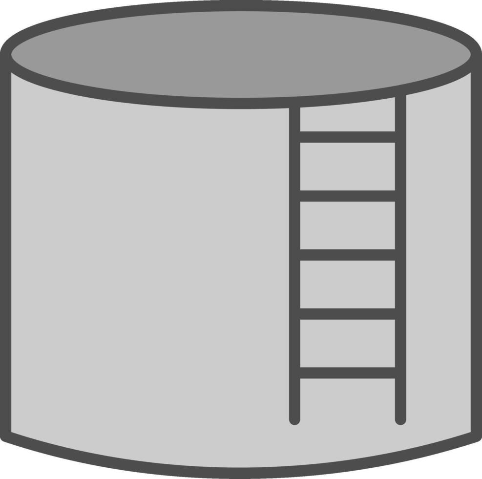 Storage Tank Line Filled Greyscale Icon Design vector