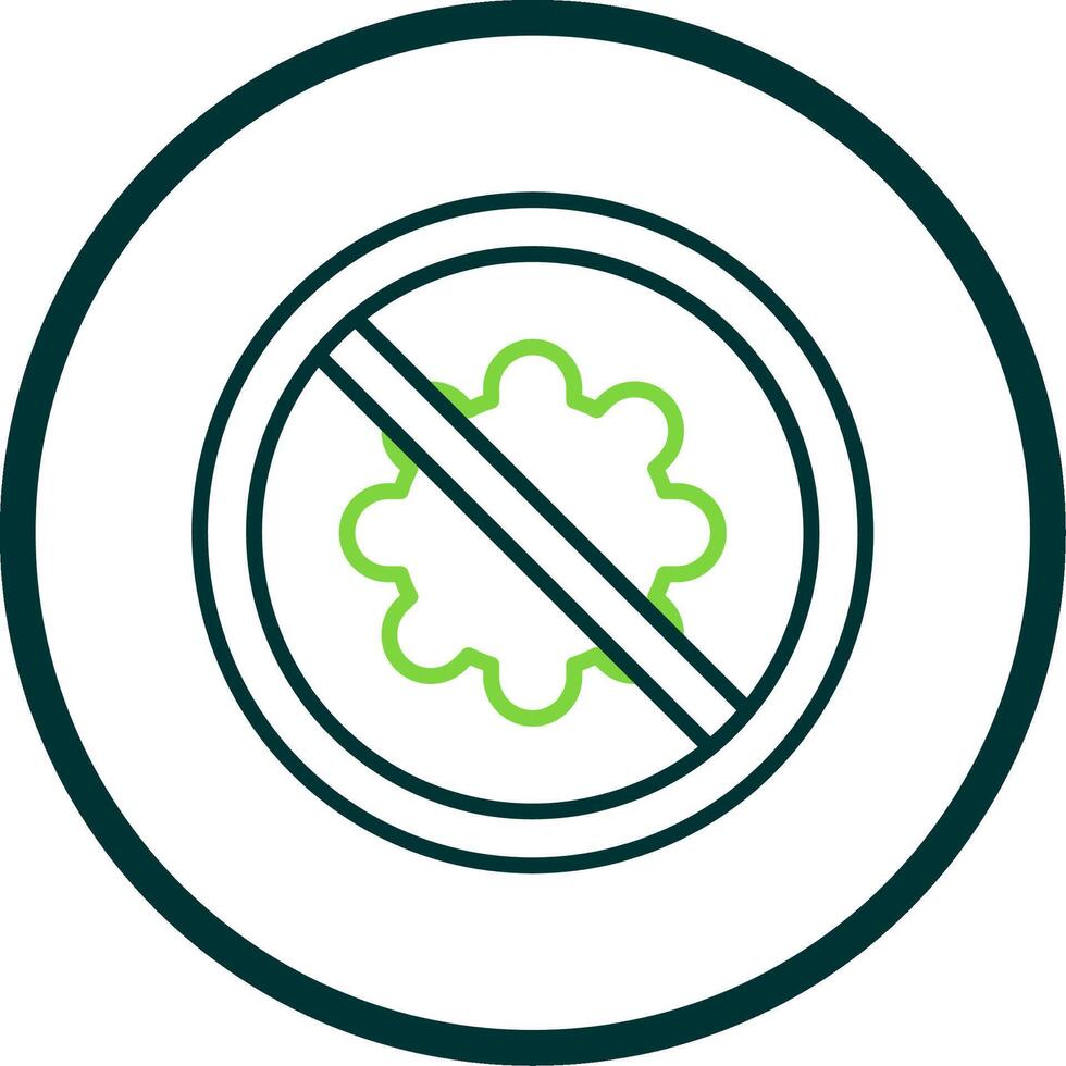 Safety Line Circle Icon Design vector