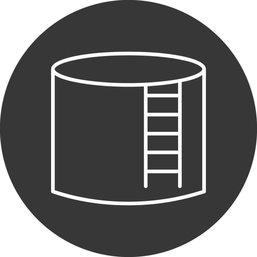 Storage Tank Line Inverted Icon Design vector