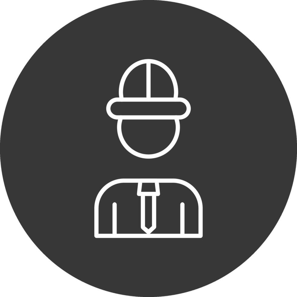 Architect Line Inverted Icon Design vector