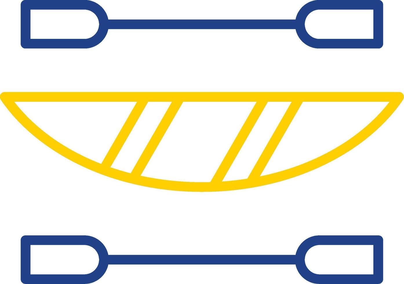 kayac línea dos color icono diseño vector