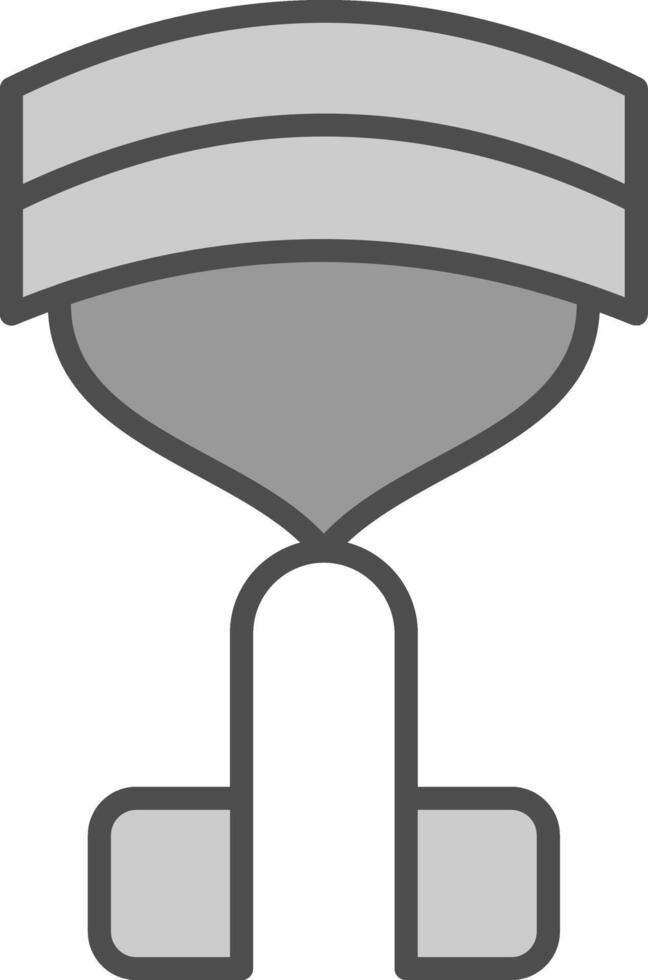 Curler Line Filled Greyscale Icon Design vector