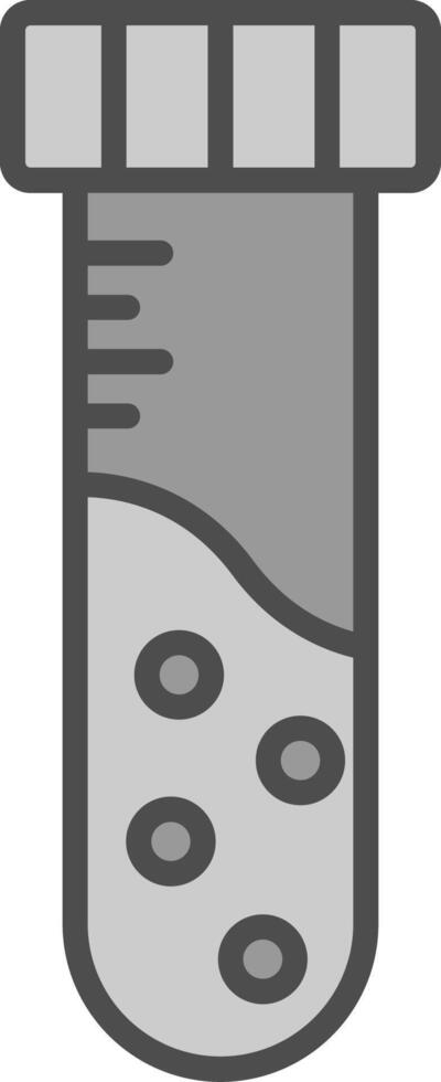 Test Tube Line Filled Greyscale Icon Design vector
