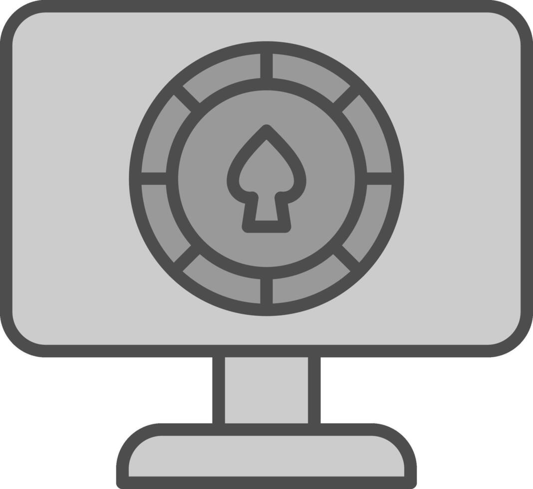 Gambling Line Filled Greyscale Icon Design vector