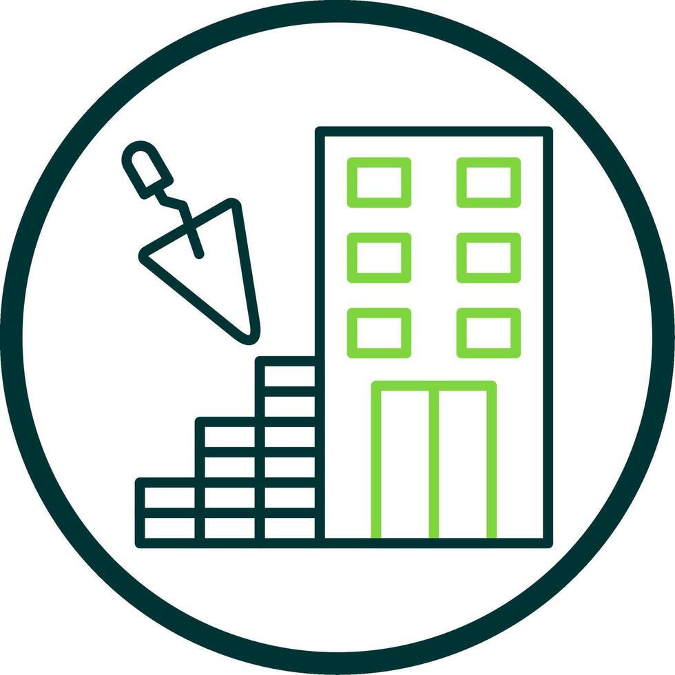 Construction Line Circle Icon Design vector