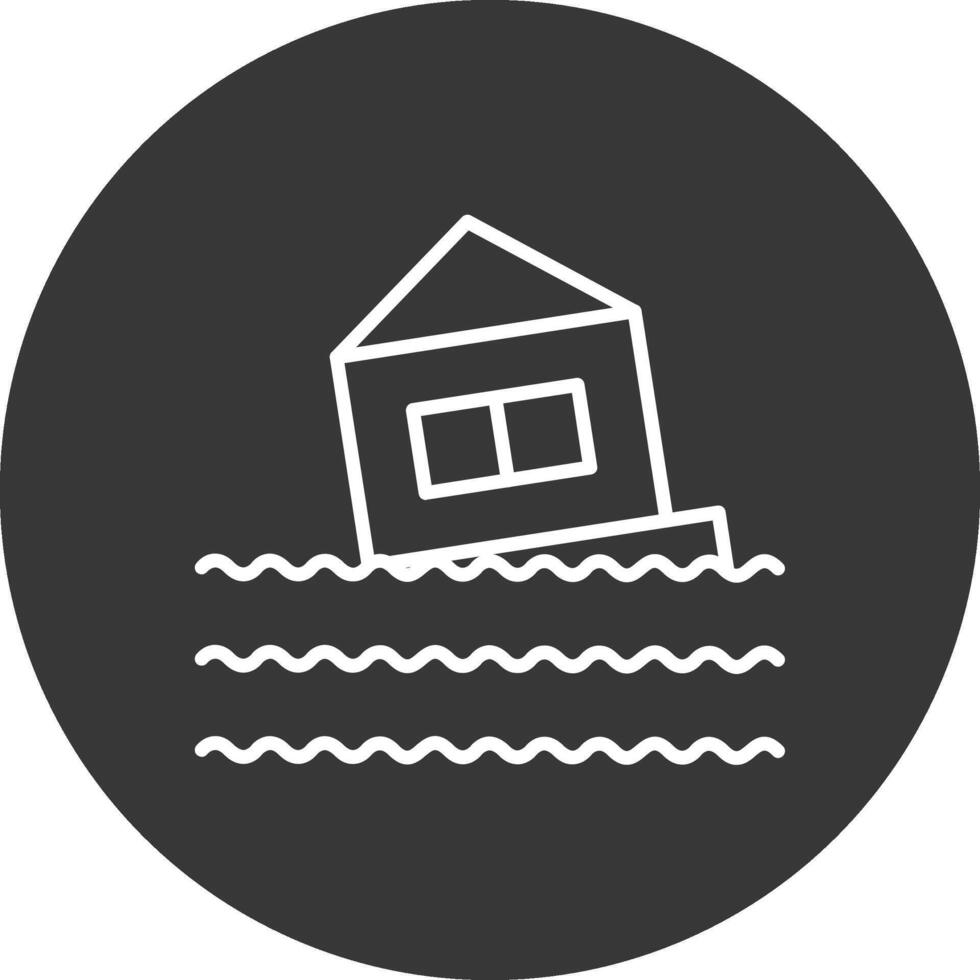 House Line Inverted Icon Design vector