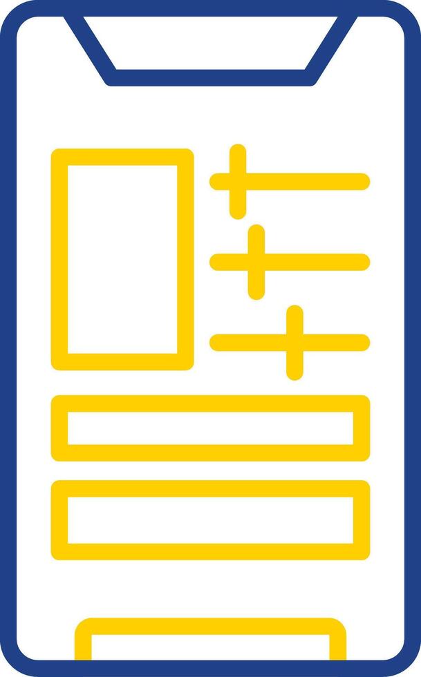 Smartphone Line Two Colour Icon Design vector