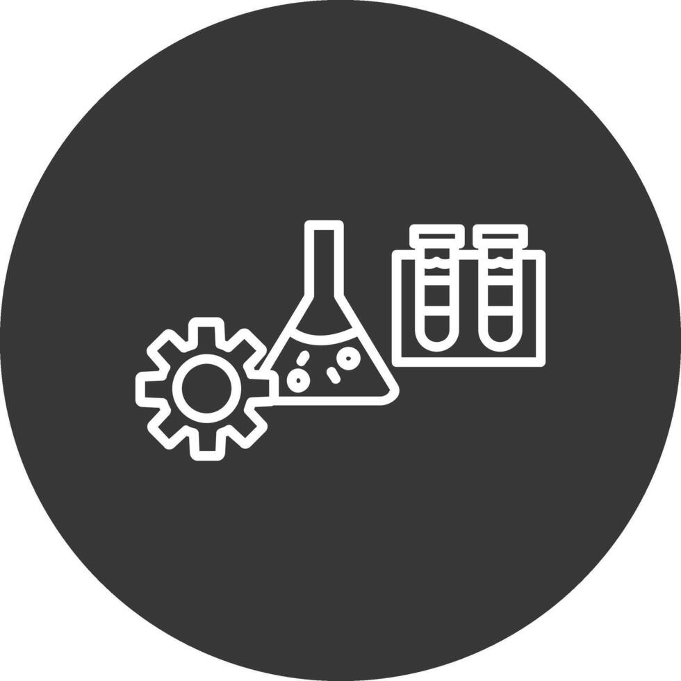 Experiment Line Inverted Icon Design vector