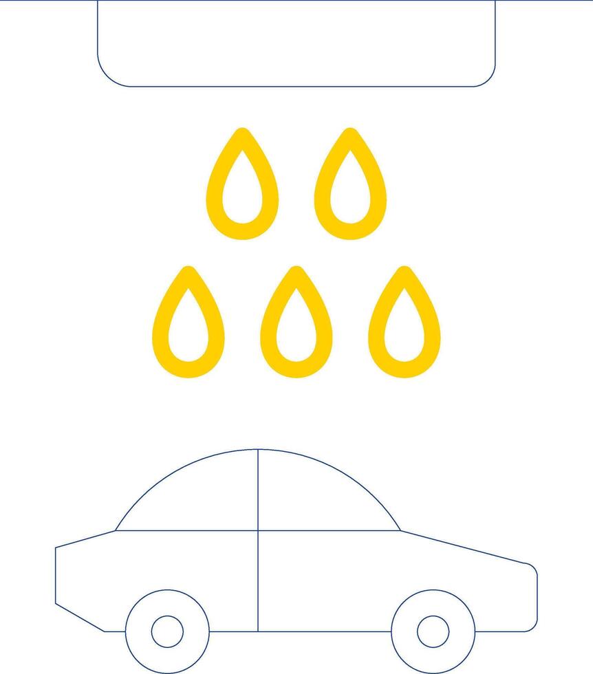 Car Wash Line Two Colour Icon Design vector