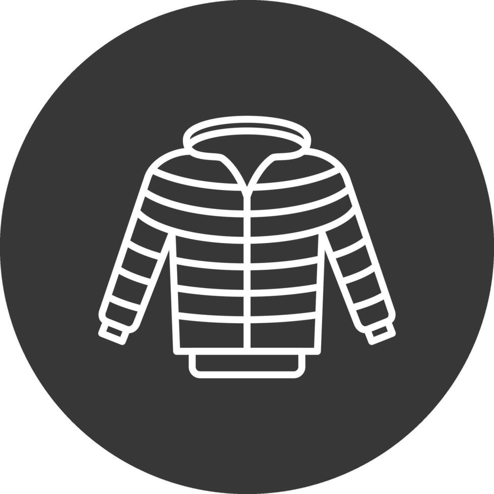 Jacket Line Inverted Icon Design vector