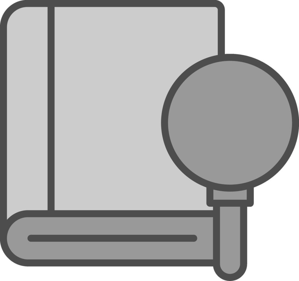 Know How Line Filled Greyscale Icon Design vector