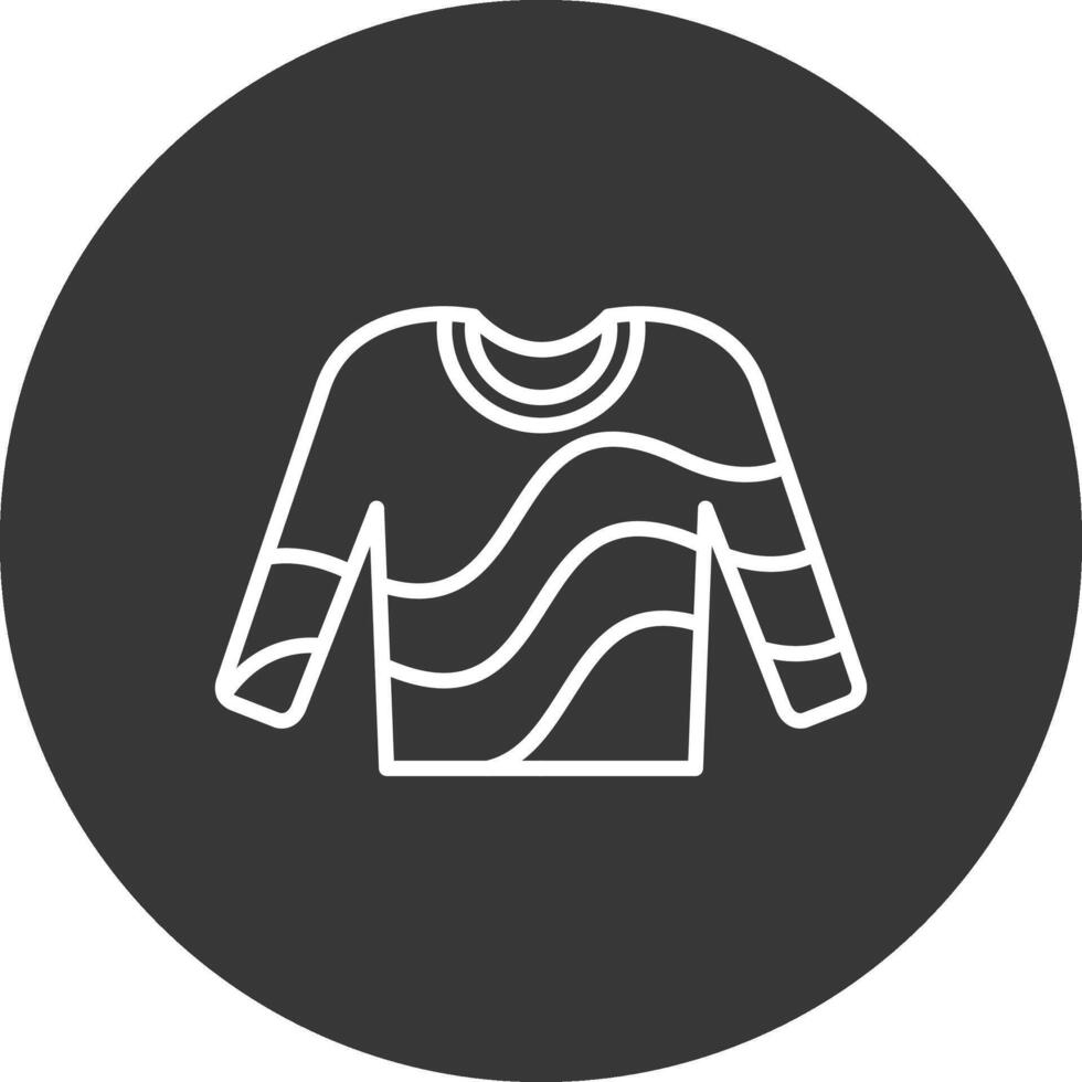 Jumper Line Inverted Icon Design vector