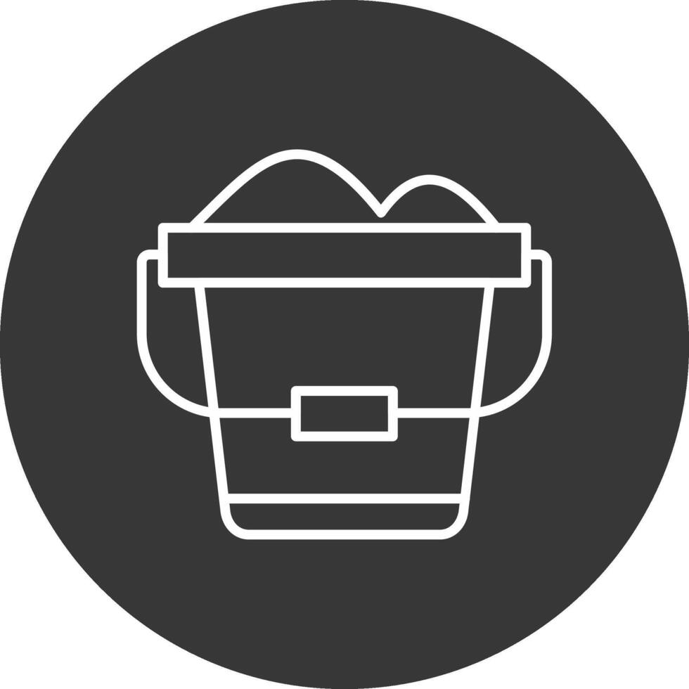 Sand Bucket Line Inverted Icon Design vector