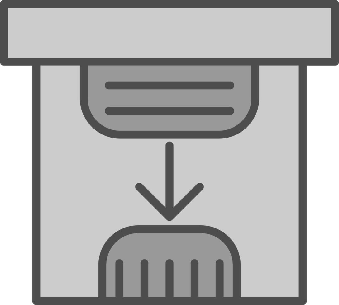 Save Line Filled Greyscale Icon Design vector