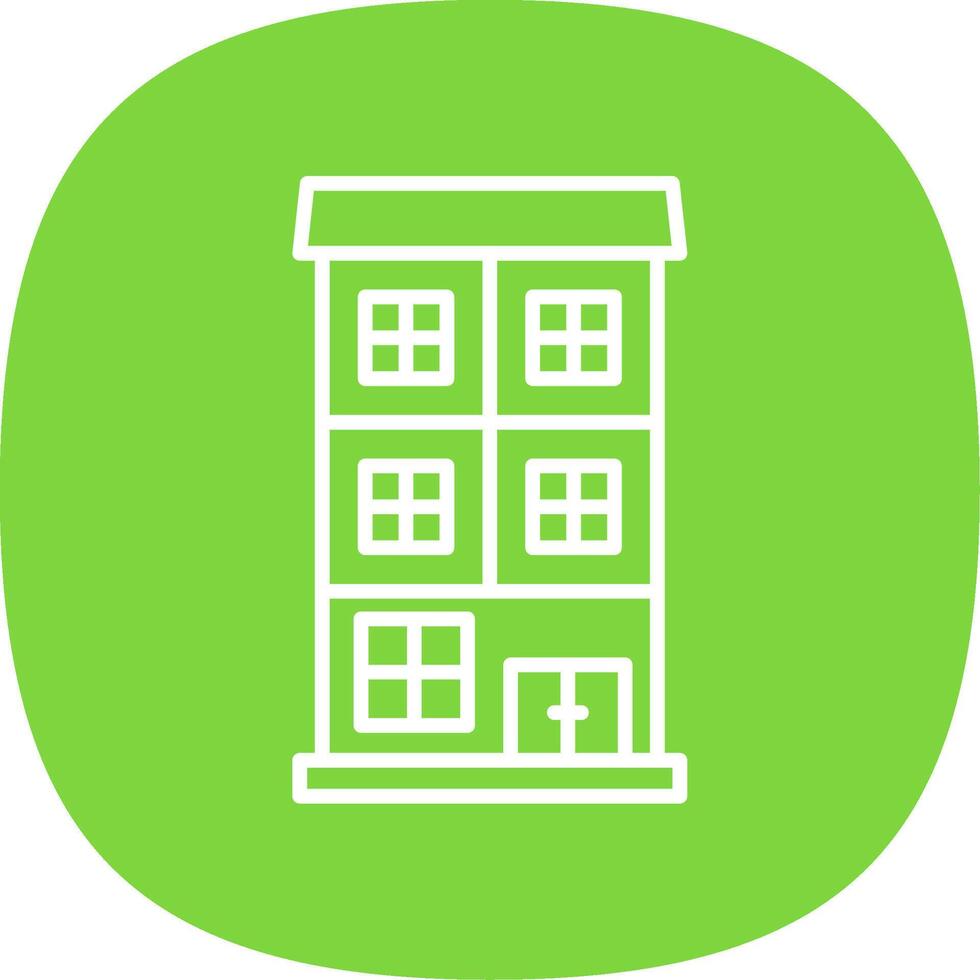 Appartment Line Curve Icon Design vector