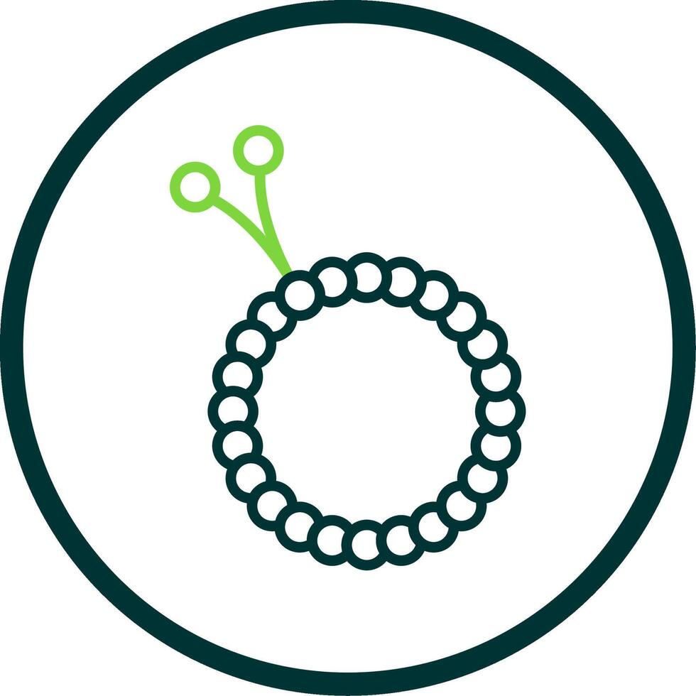 Beads Line Circle Icon Design vector