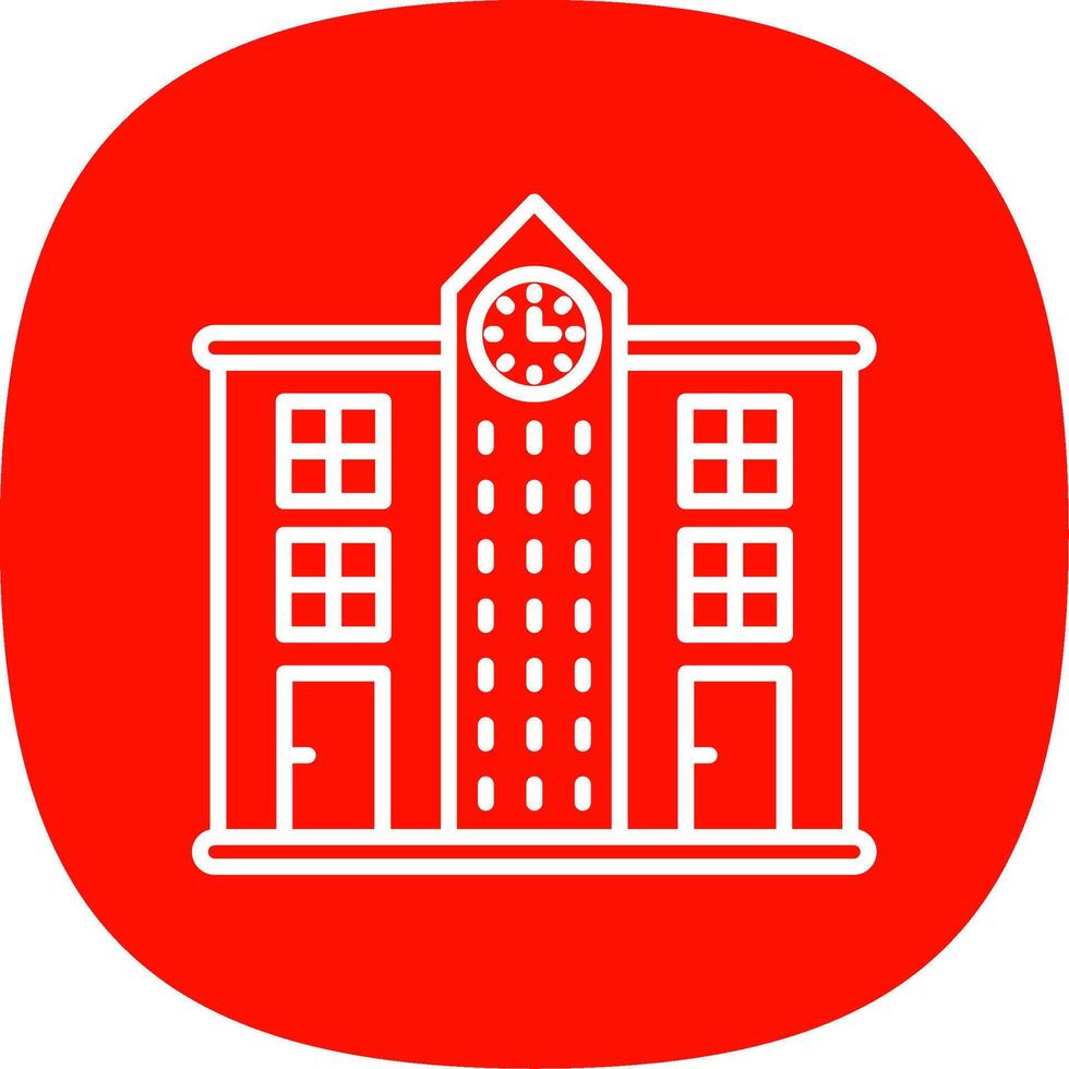 Skyscrapers Line Curve Icon Design vector