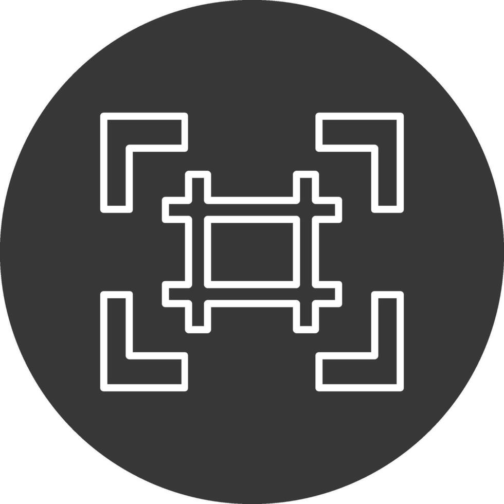 Grid Line Inverted Icon Design vector