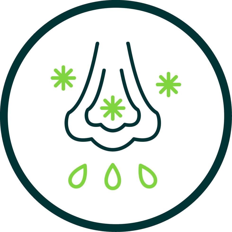 Immunlology Alergy Line Circle Icon Design vector