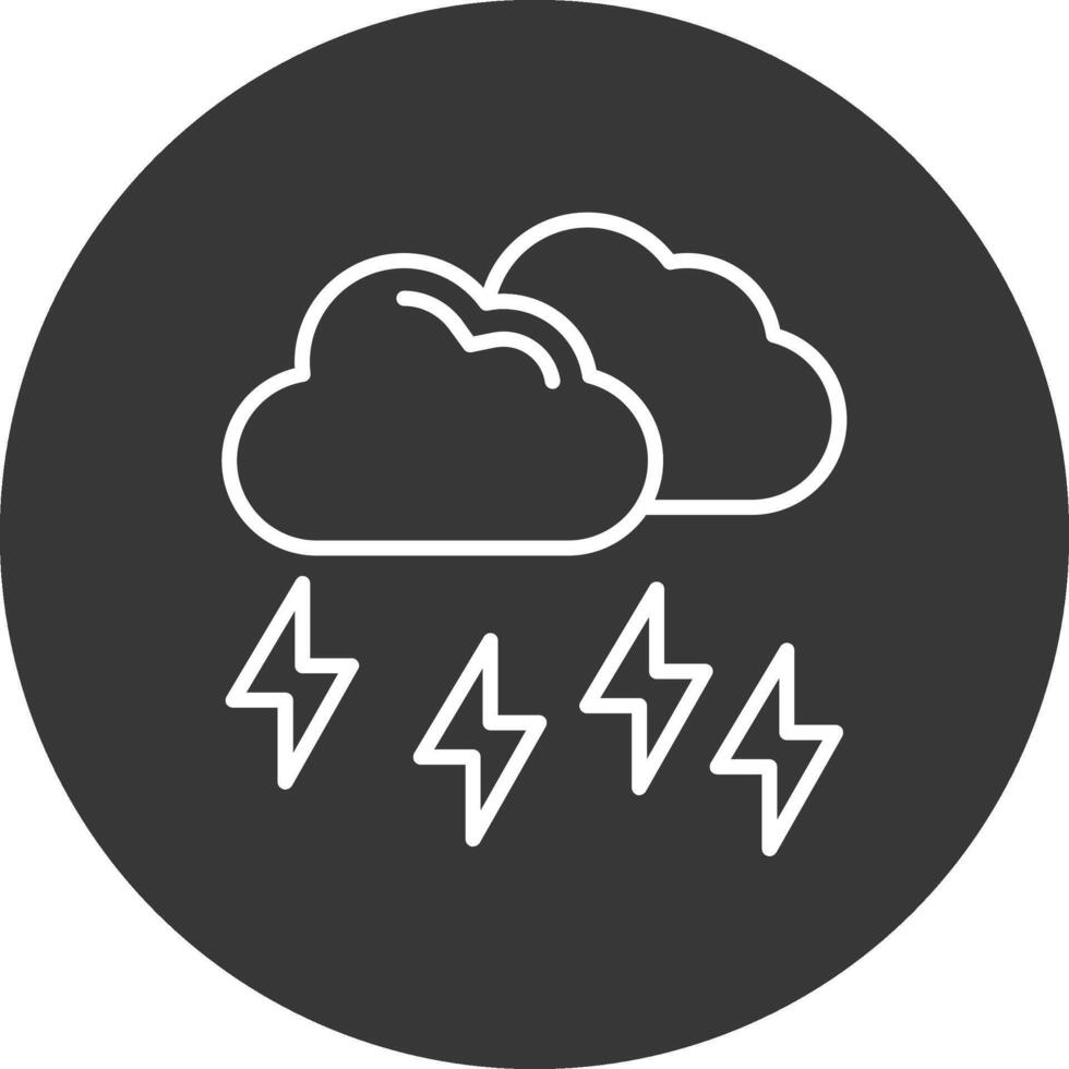 Rain Line Inverted Icon Design vector