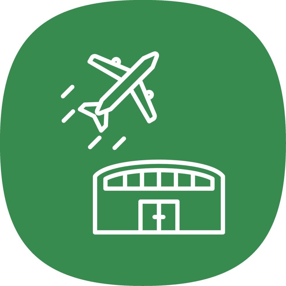 Airport Line Curve Icon Design vector