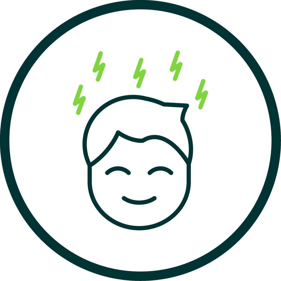 Headachie Line Circle Icon Design vector