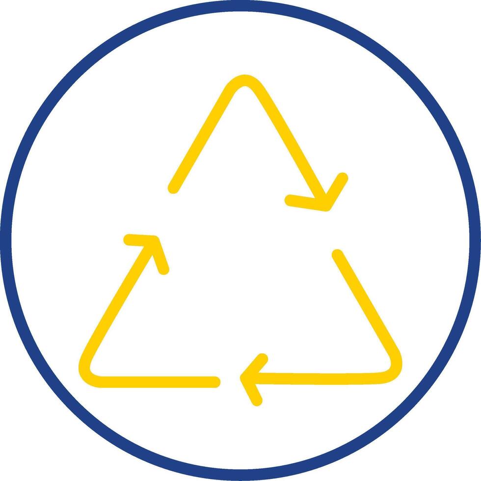 Recycle Line Two Colour Icon Design vector