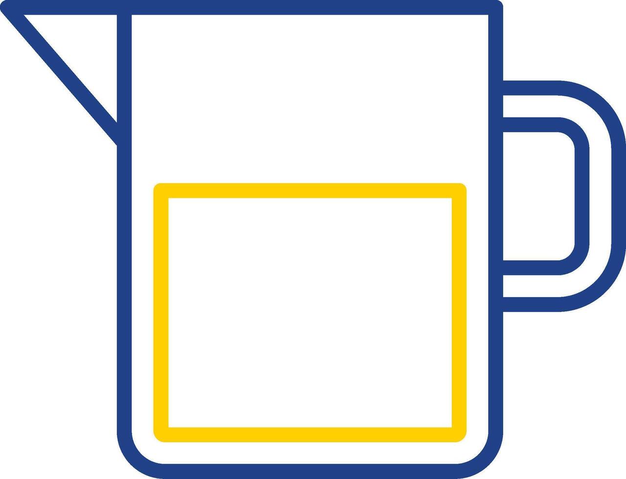 Water Jar Line Two Colour Icon Design vector