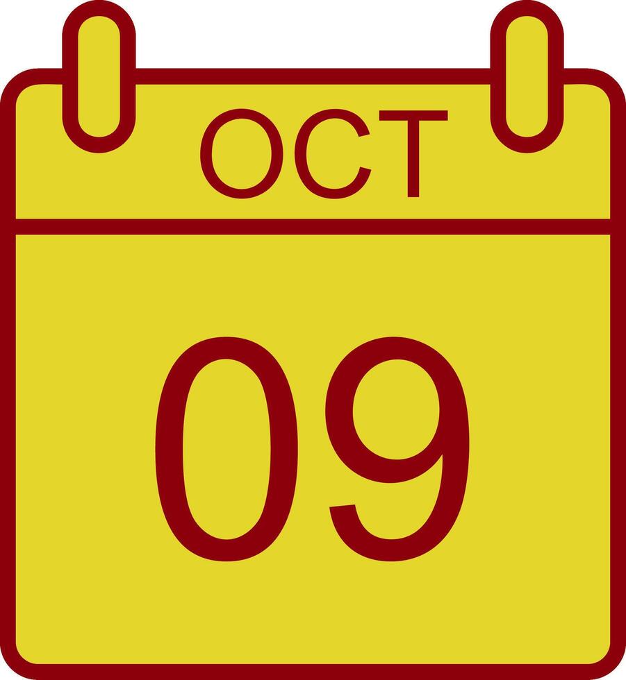 October Vintage Icon Design vector