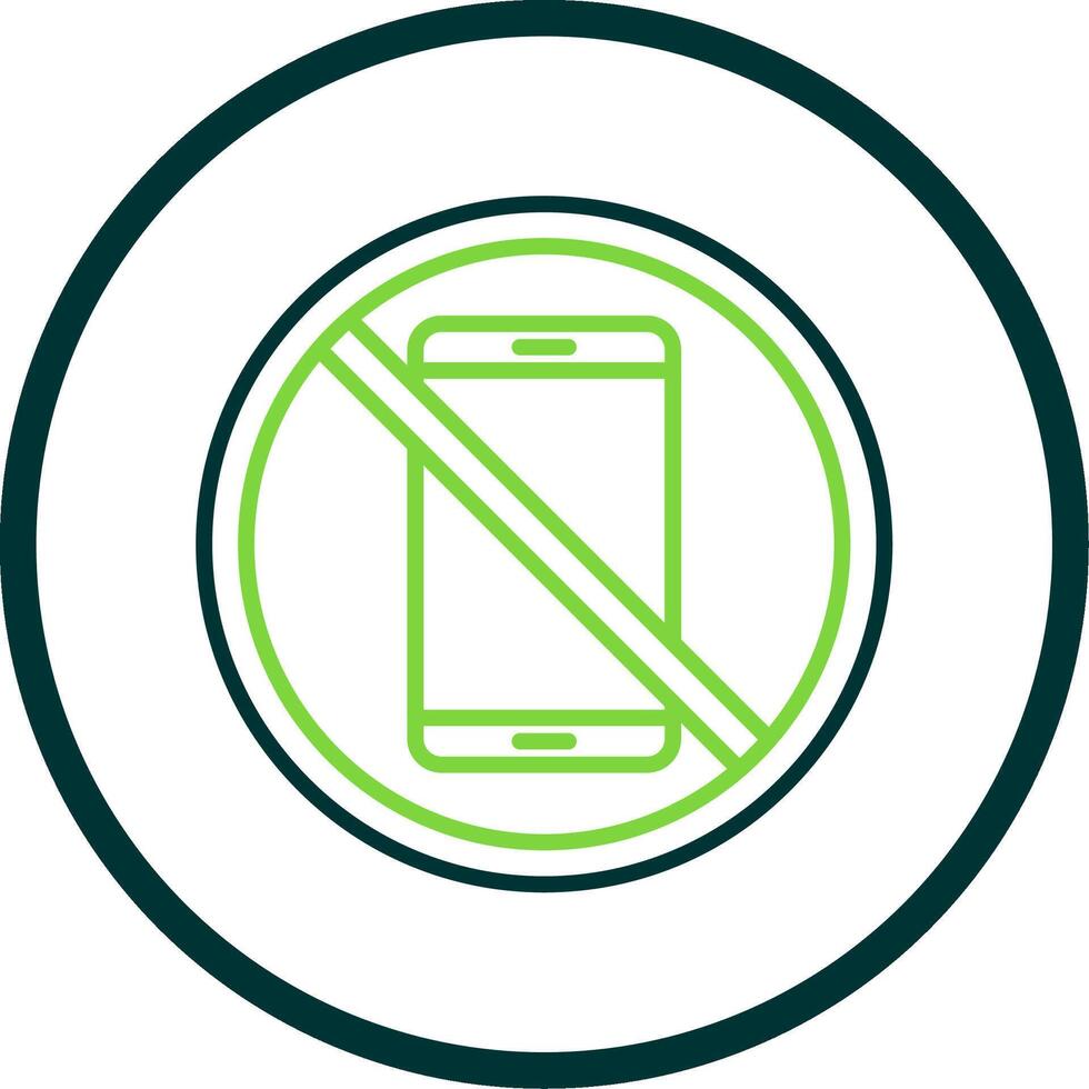 Prohibited Sign Line Circle Icon Design vector