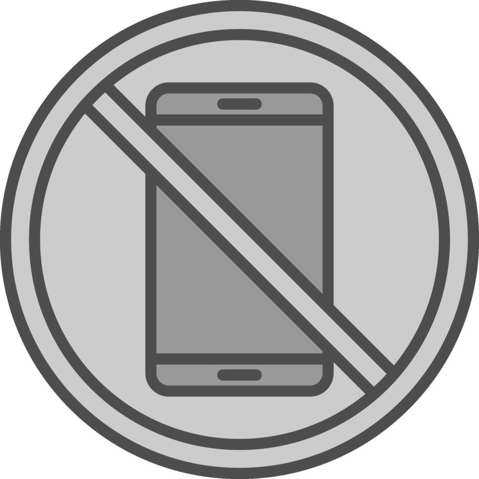 Prohibited Sign Line Filled Greyscale Icon Design vector