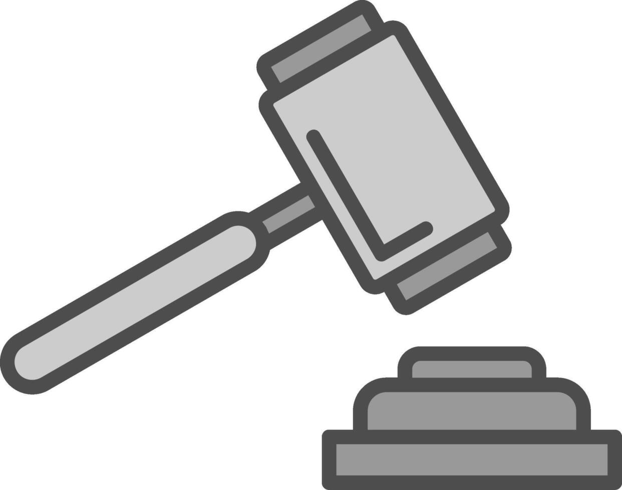 Auction Line Filled Greyscale Icon Design vector