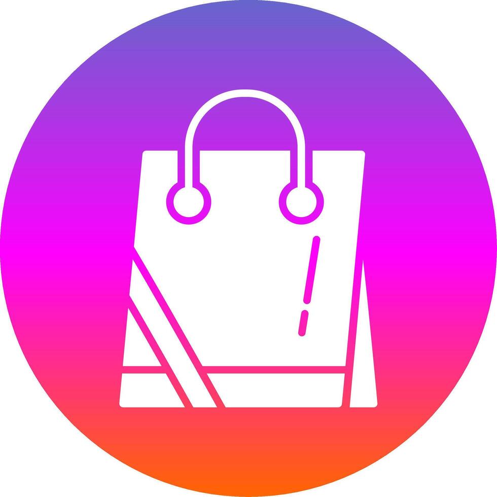 Shopping Bag Glyph Gradient Circle Icon Design vector