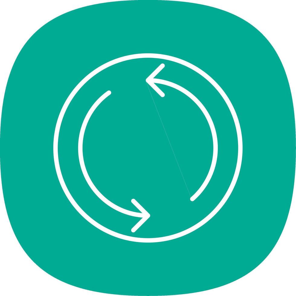 Repeat Line Curve Icon Design vector
