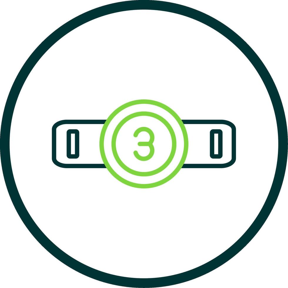Belt Line Circle Icon Design vector