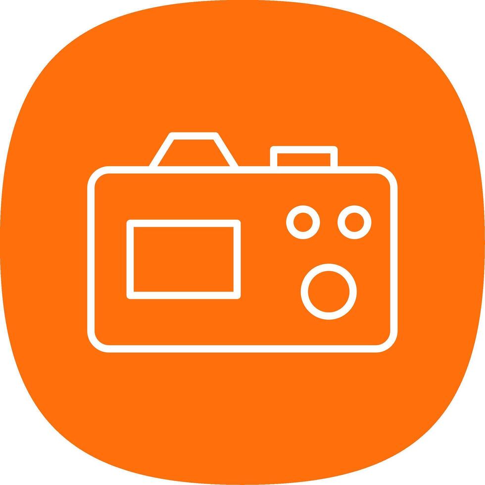 Camera Line Curve Icon Design vector