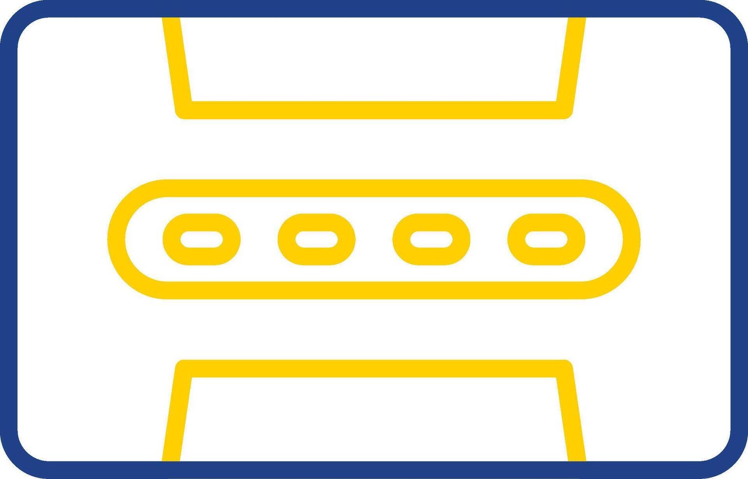 Cassette Line Two Colour Icon Design vector