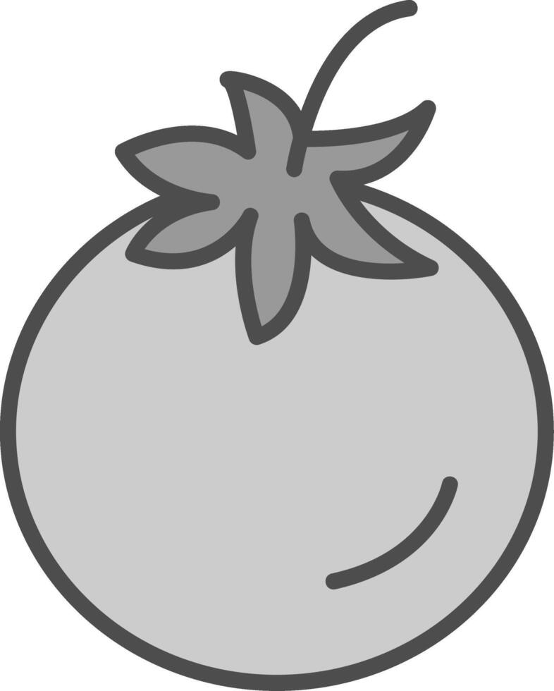 Tomato Line Filled Greyscale Icon Design vector