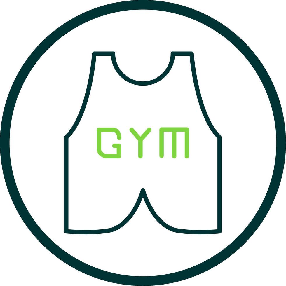 Vest Suit Line Circle Icon Design vector