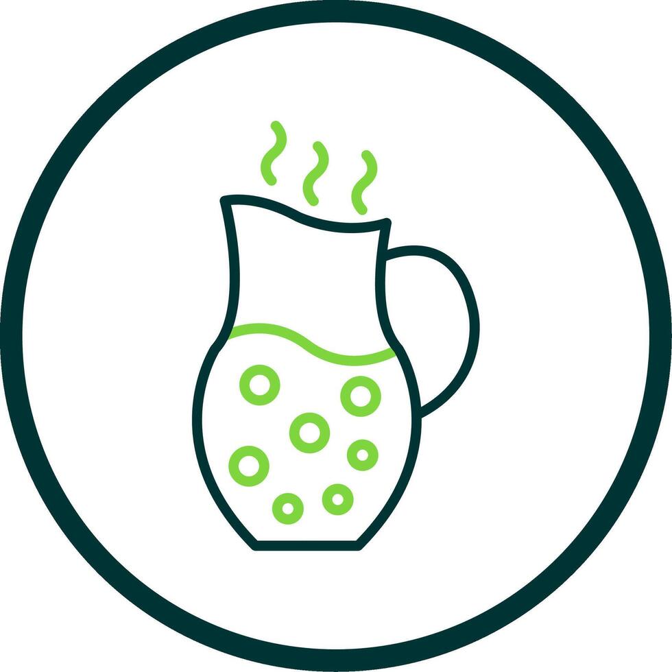 Jug Line Circle Icon Design vector