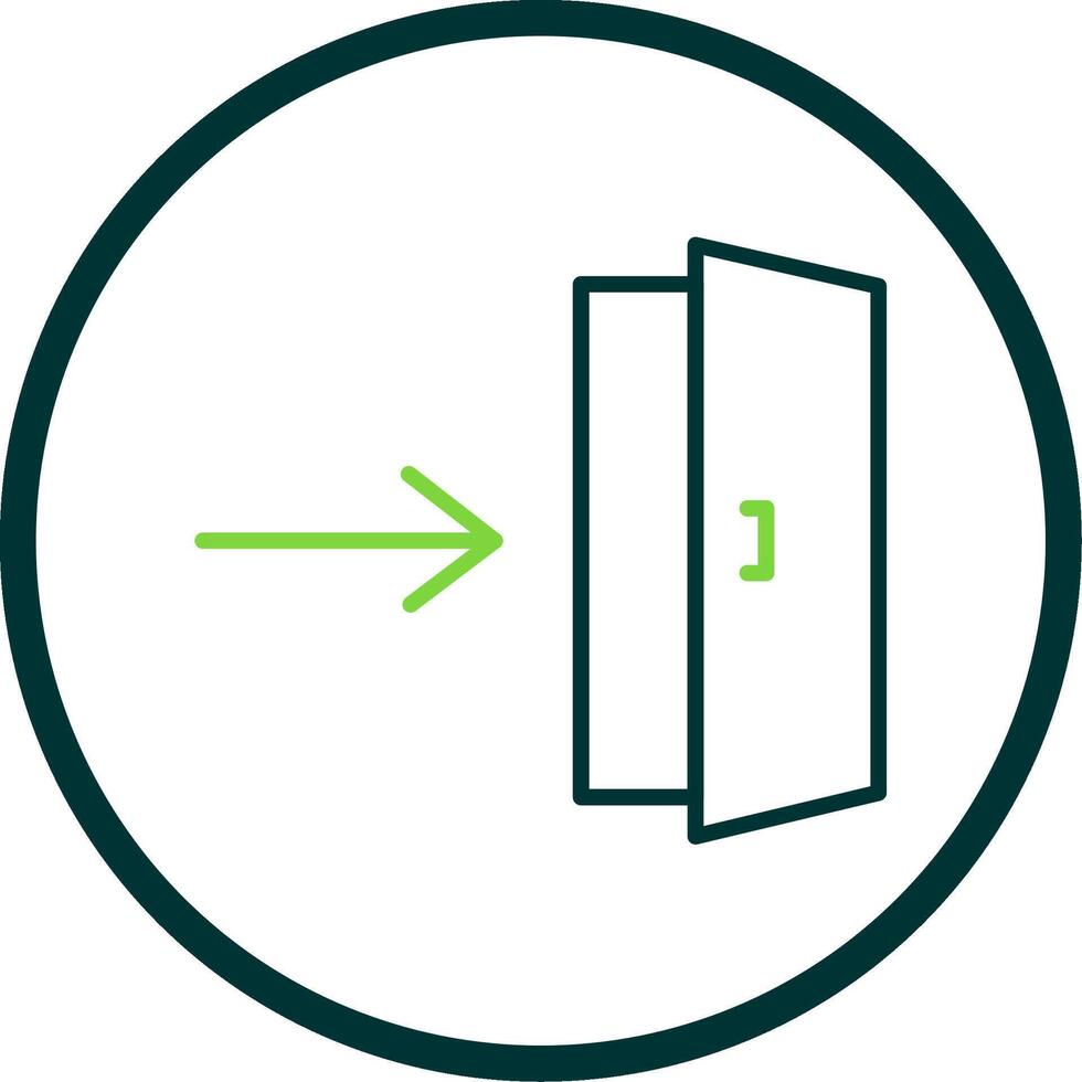 Entrance Line Circle Icon Design vector